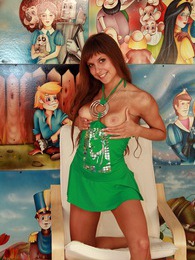 KiloTeens presents: Brunette beauty inserting a dildo into her soaked snatch