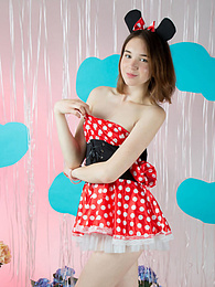 KiloTeens presents: Breathtaking slender chick got rid of innocent clothing quickly and spread those smooth legs while showing her moist areas.