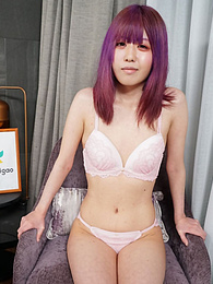 KiloTeens presents: Asian girl Shiori Fujimori displays her petite tiny tits and unveils her complete nakedness in a solo